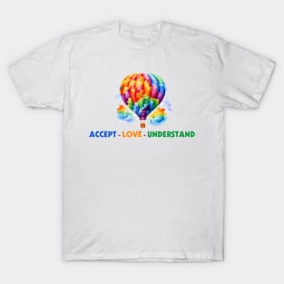 Accept love understand Autism Awareness Gift for Birthday, Mother's Day, Thanksgiving, Christmas T-Shirt